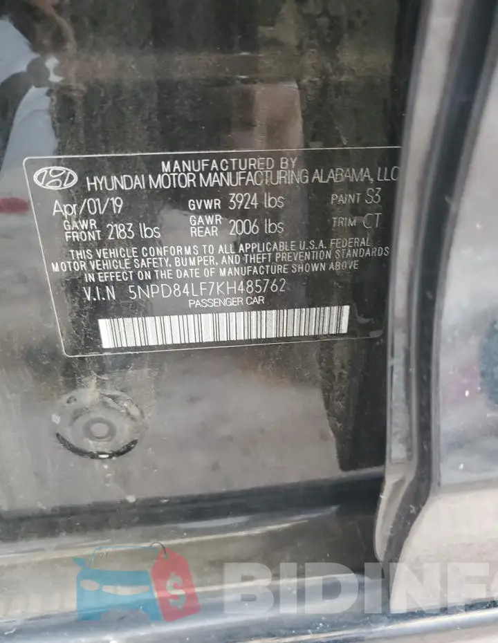 5NPD84LF7KH485762 Photo# 12
