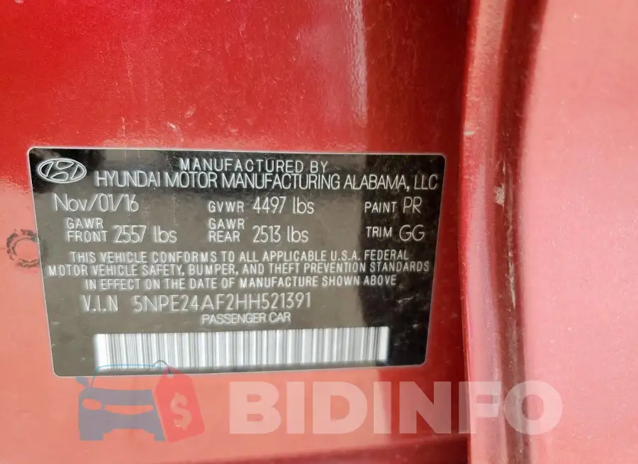 5NPE24AF2HH521391 Photo# 12
