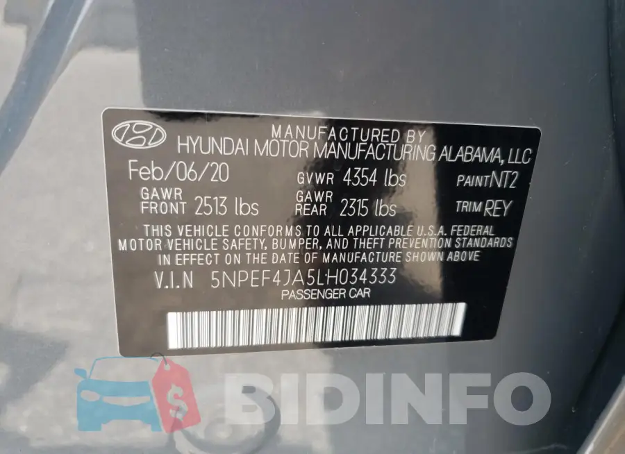 5NPEF4JA5LH034333 Photo# 12