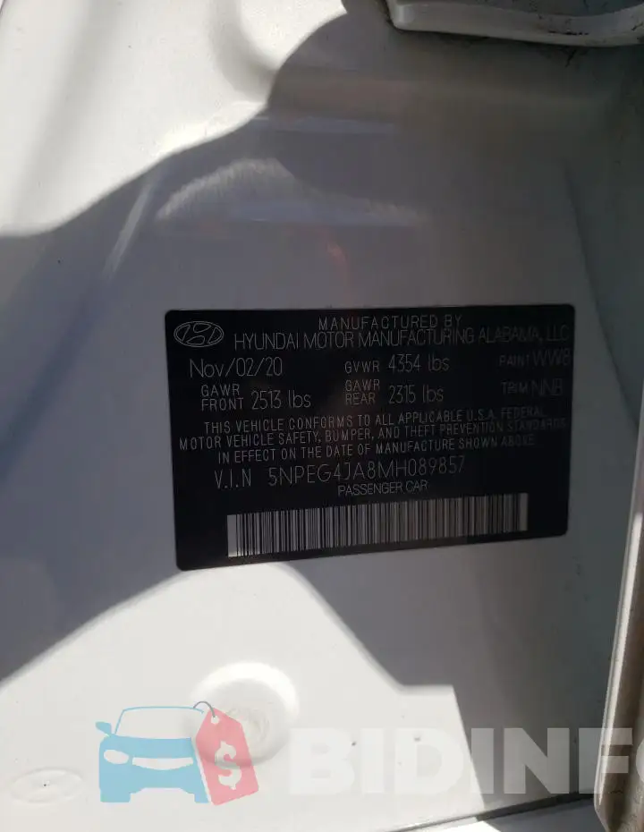 5NPEG4JA8MH089857 Photo# 12