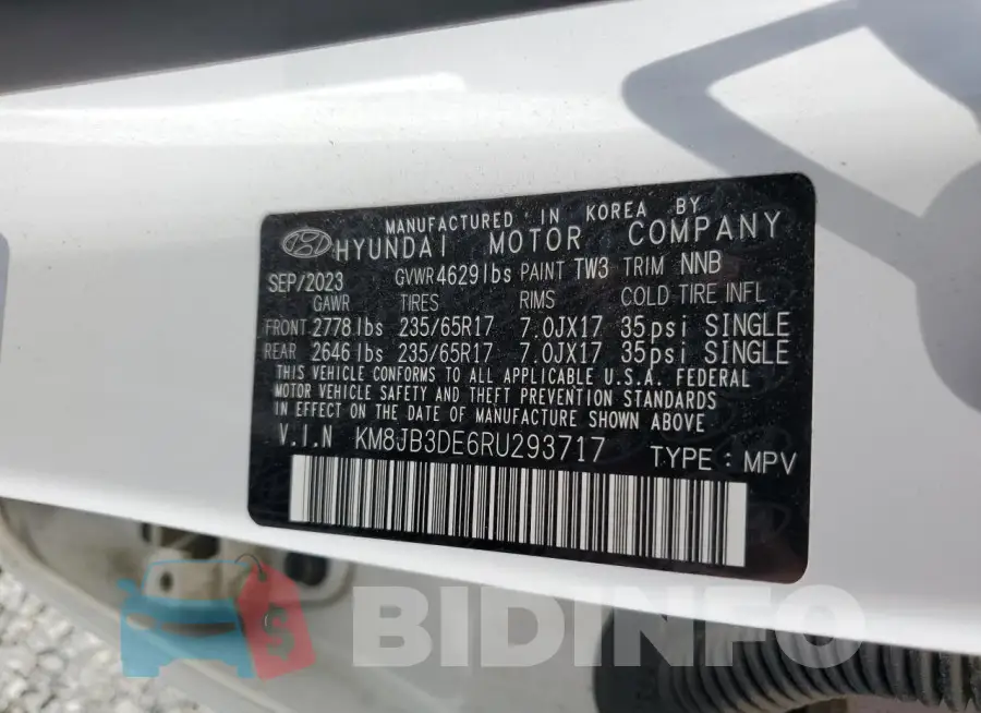 KM8JB3DE6RU293717 Photo# 14