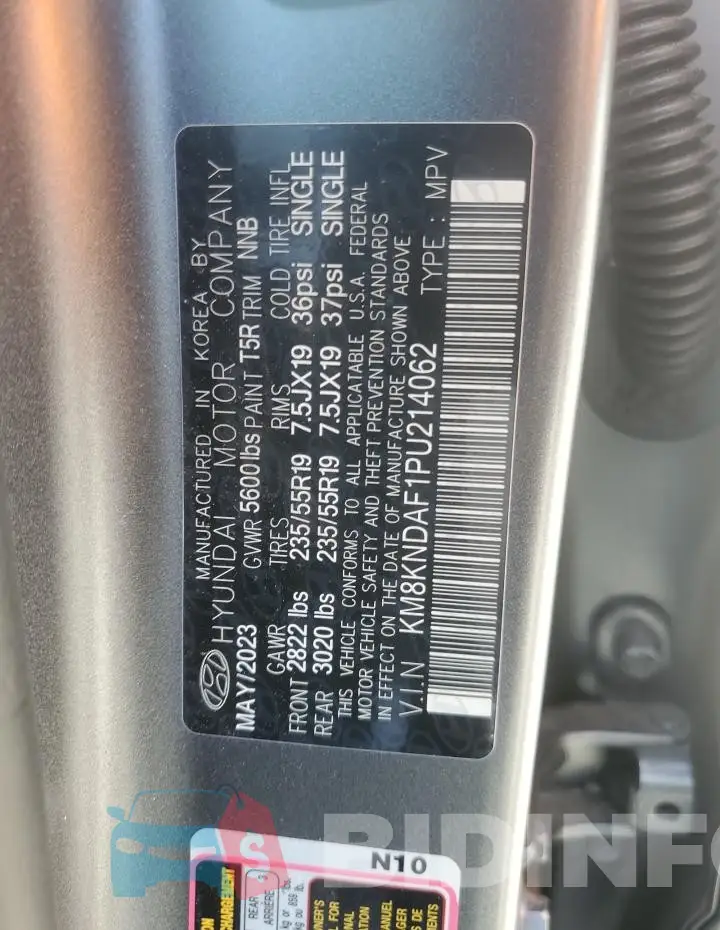 KM8KNDAF1PU214062 Photo# 13
