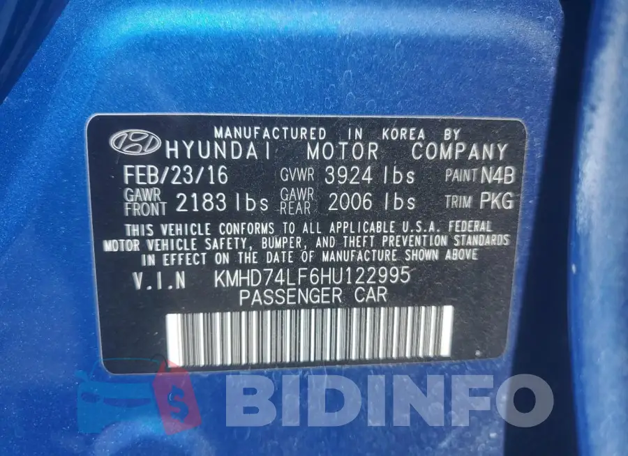 KMHD74LF6HU122995 Photo# 13