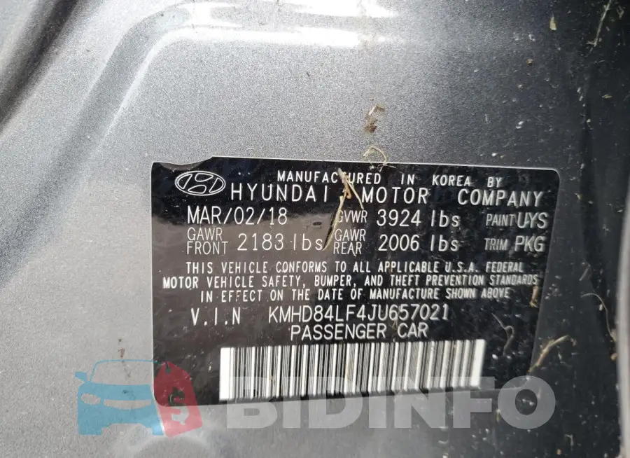 KMHD84LF4JU657021 Photo# 13
