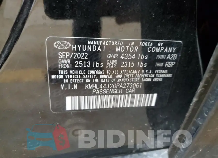 KMHL44J20PA273061 Photo# 12