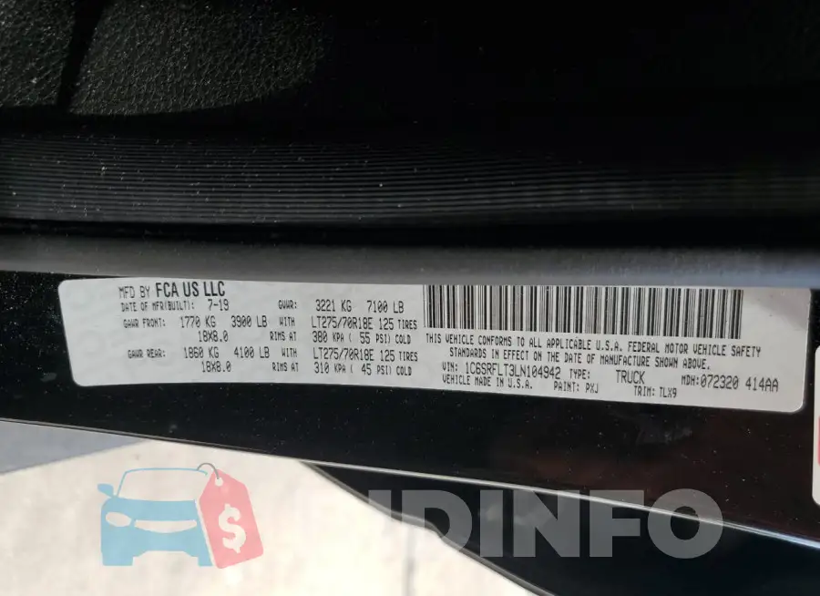 1C6SRFLT3LN104942 Photo# 13