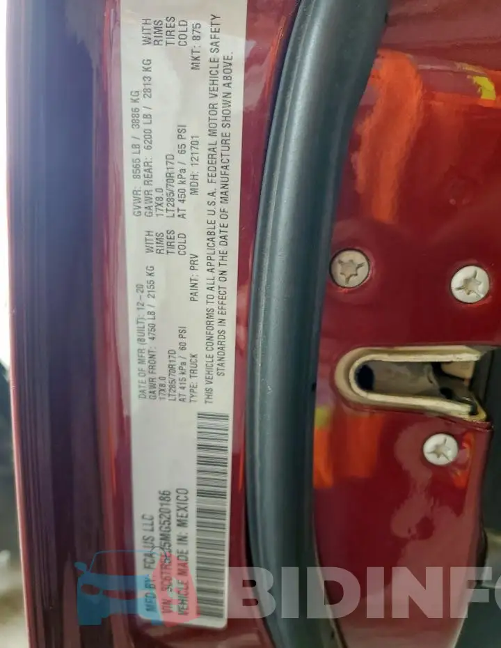 3C6TR5EJ5MG520186 Photo# 12