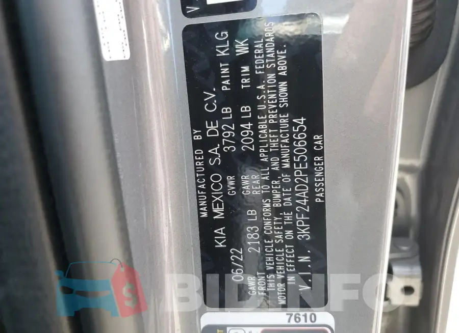 3KPF24AD2PE506654 Photo# 13