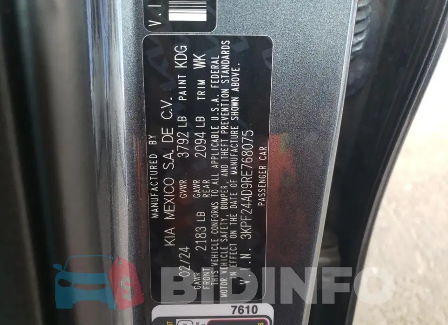3KPF24AD9RE768075 Photo# 13