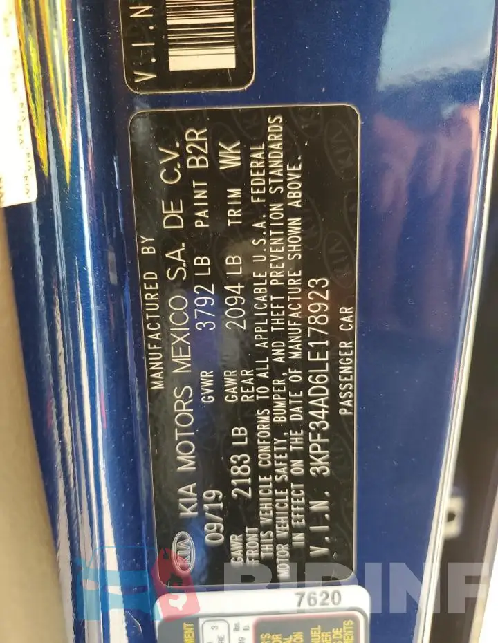 3KPF34AD6LE178923 Photo# 12