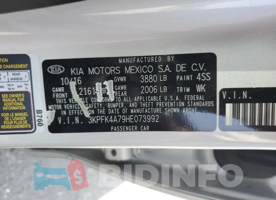 3KPFK4A79HE073992 Photo# 12