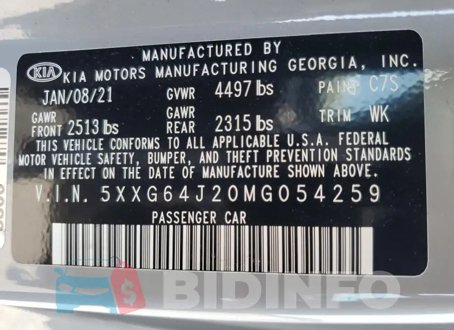 5XXG64J20MG054259 Photo# 12