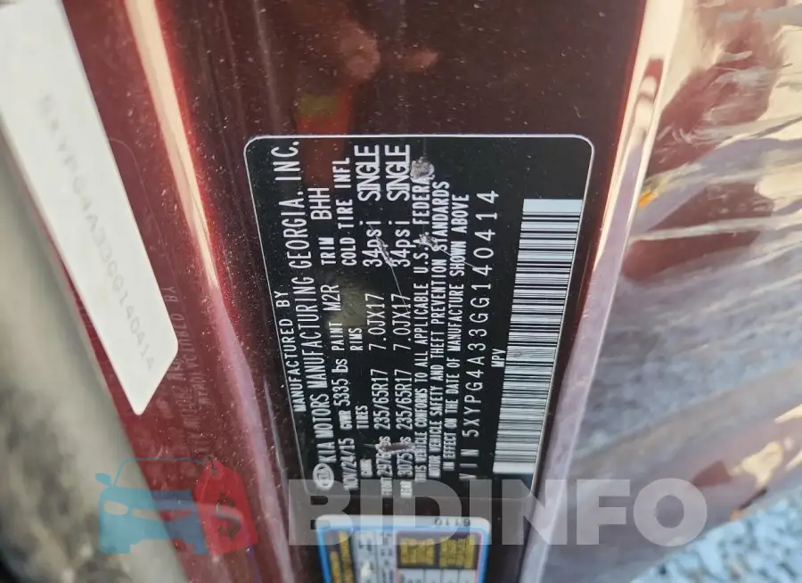 5XYPG4A33GG140414 Photo# 13