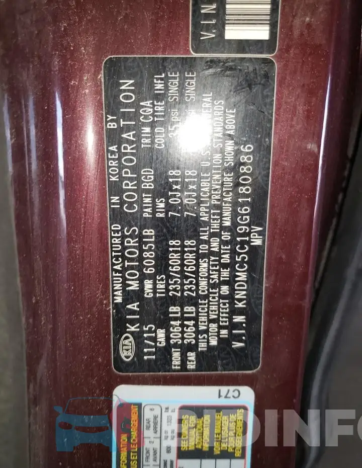 KNDMC5C19G6180886 Photo# 13
