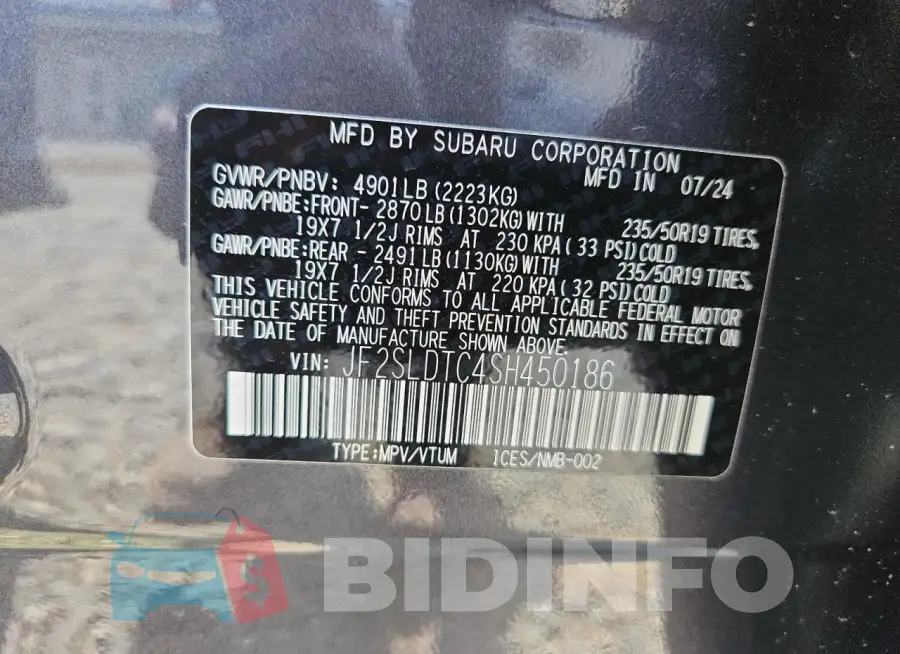 JF2SLDTC4SH450186 Photo# 14