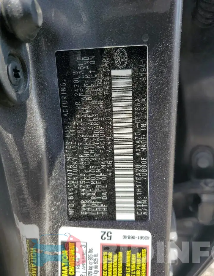 4T1G11AK4MU522013 Photo# 12