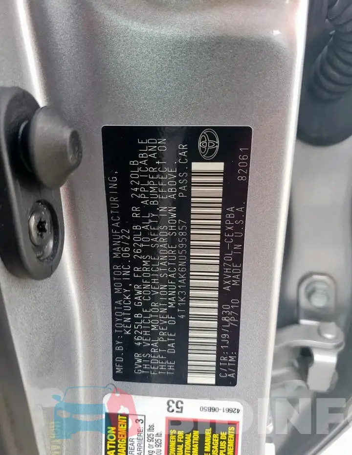 4T1K31AK6NU595857 Photo# 13