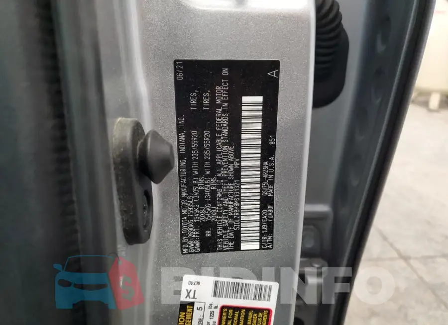 5TDLZRBH8MS131321 Photo# 14