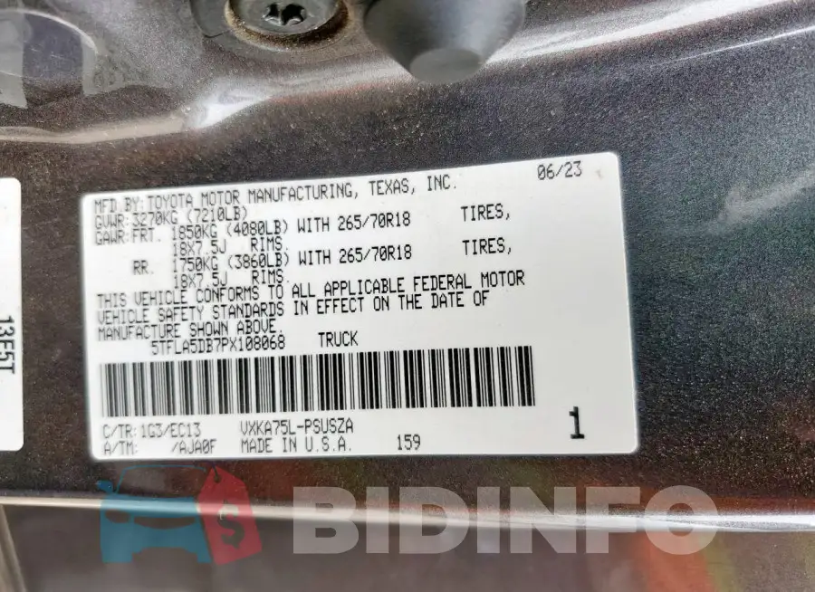 5TFLA5DB7PX108068 Photo# 12
