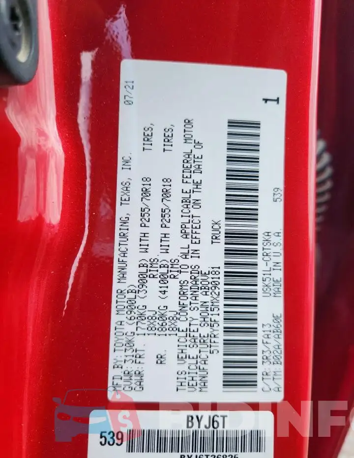 5TFRY5F15MX290181 Photo# 12