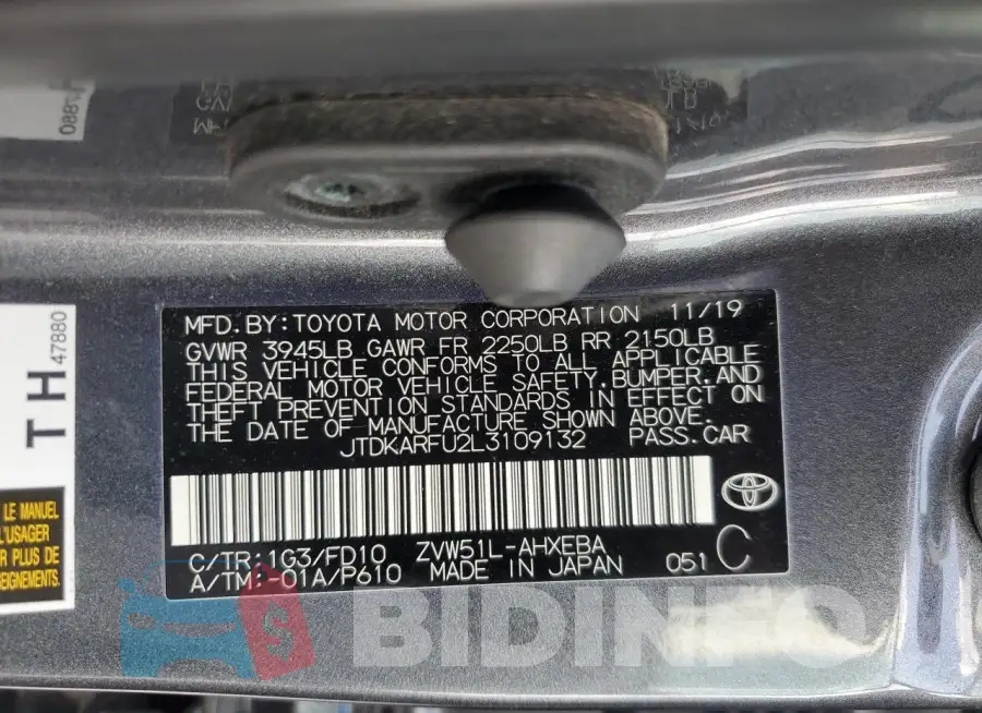 JTDKARFU2L3109132 Photo# 12