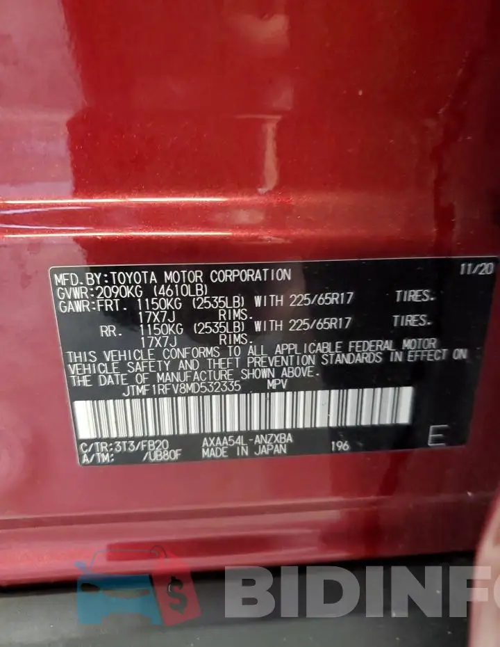 JTMF1RFV8MD532335 Photo# 13
