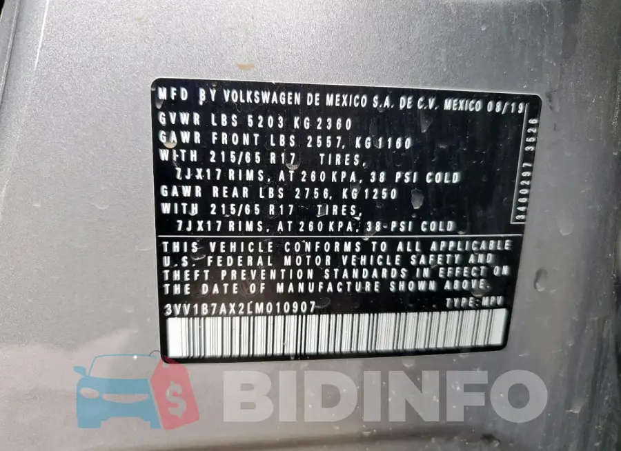 3VV1B7AX2LM010907 Photo# 13