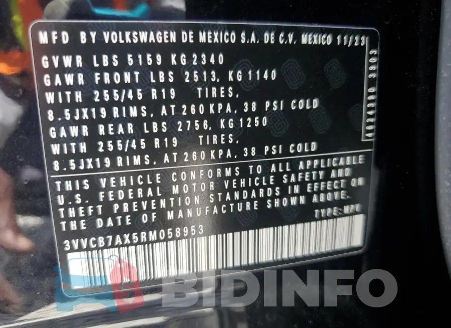 3VVCB7AX5RM058953 Photo# 13