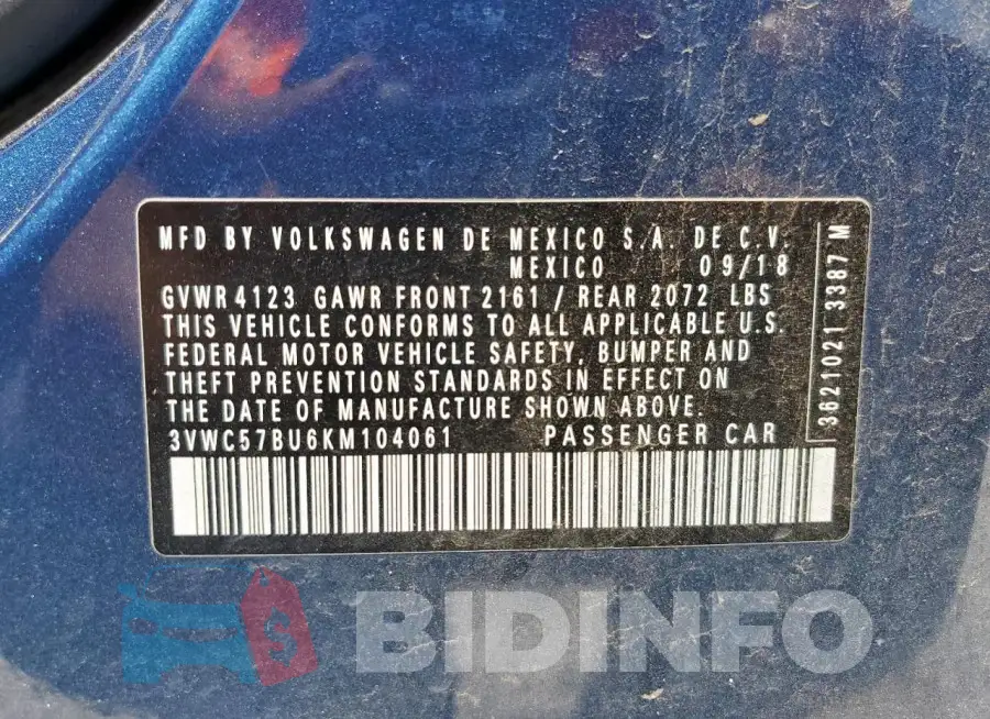 3VWC57BU6KM104061 Photo# 13