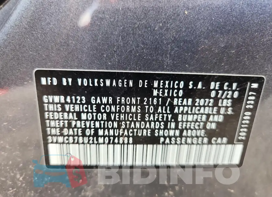 3VWCB7BU2LM074888 Photo# 12