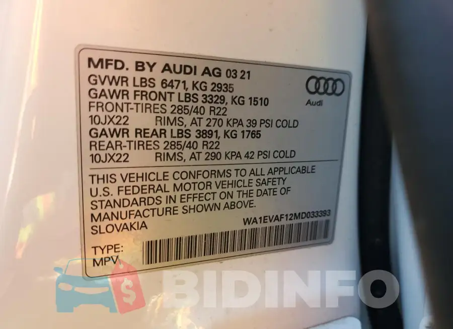 WA1EVAF12MD033393 Photo# 13