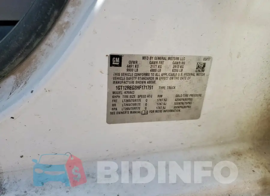 1GT12REG8HF171791 Photo# 12
