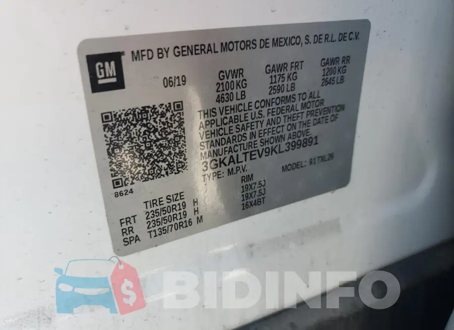 3GKALTEV9KL399891 Photo# 13
