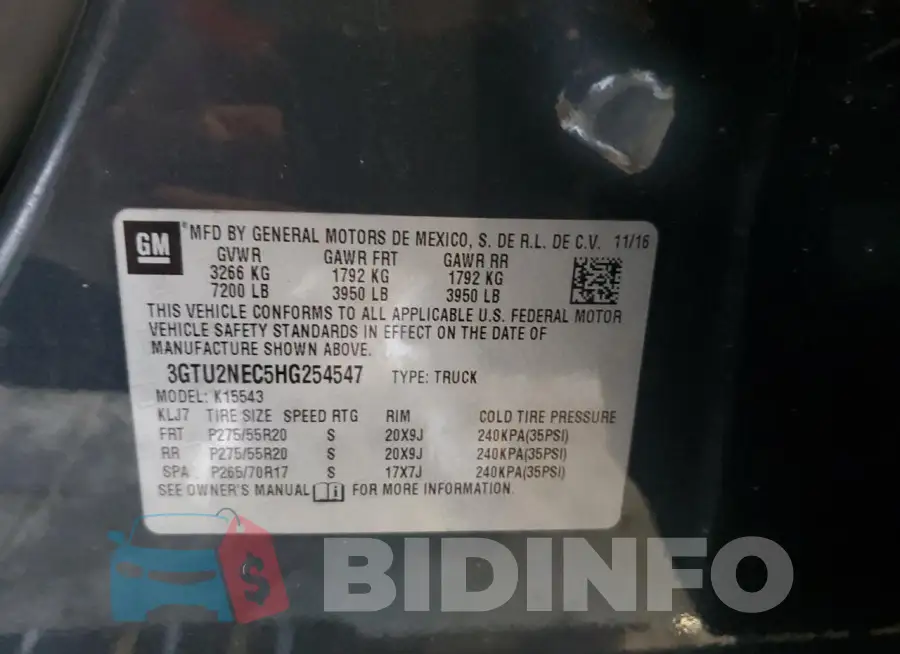 3GTU2NEC5HG254547 Photo# 12
