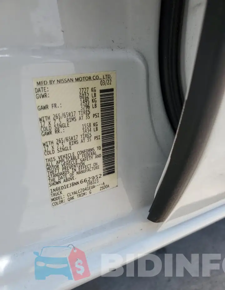 1N6ED1EJ8NN662952 Photo# 12