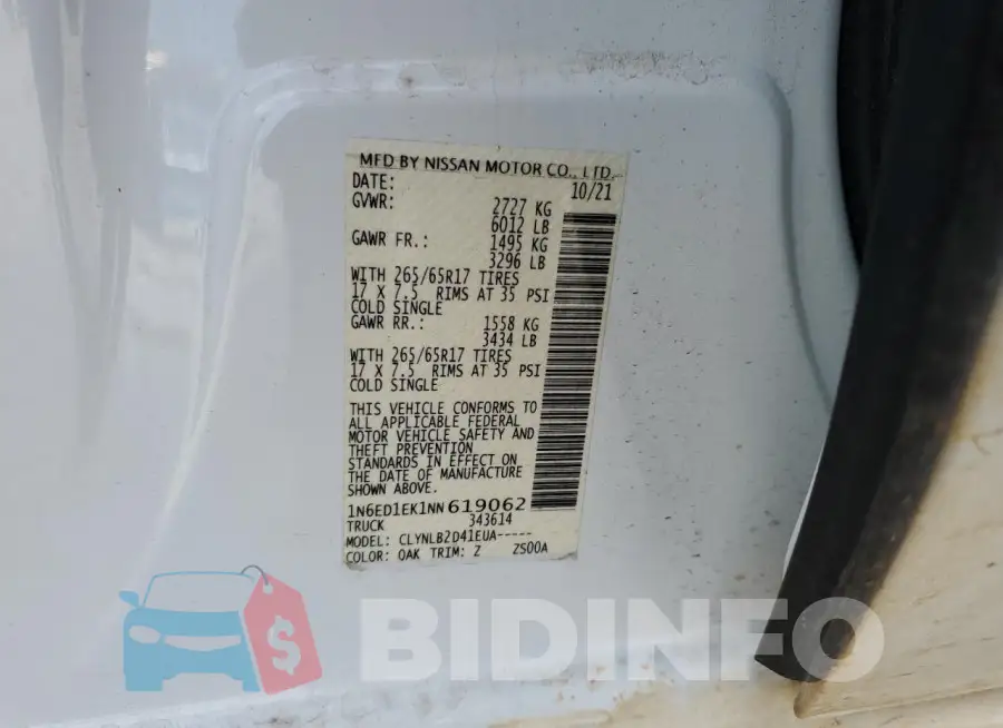 1N6ED1EK1NN619062 Photo# 12