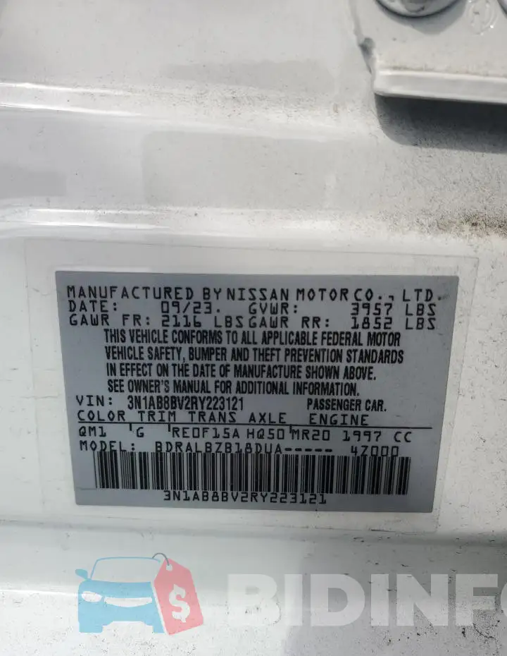 3N1AB8BV2RY223121 Photo# 12