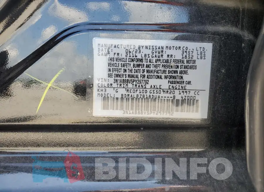 3N1AB8BV5PY297792 Photo# 13