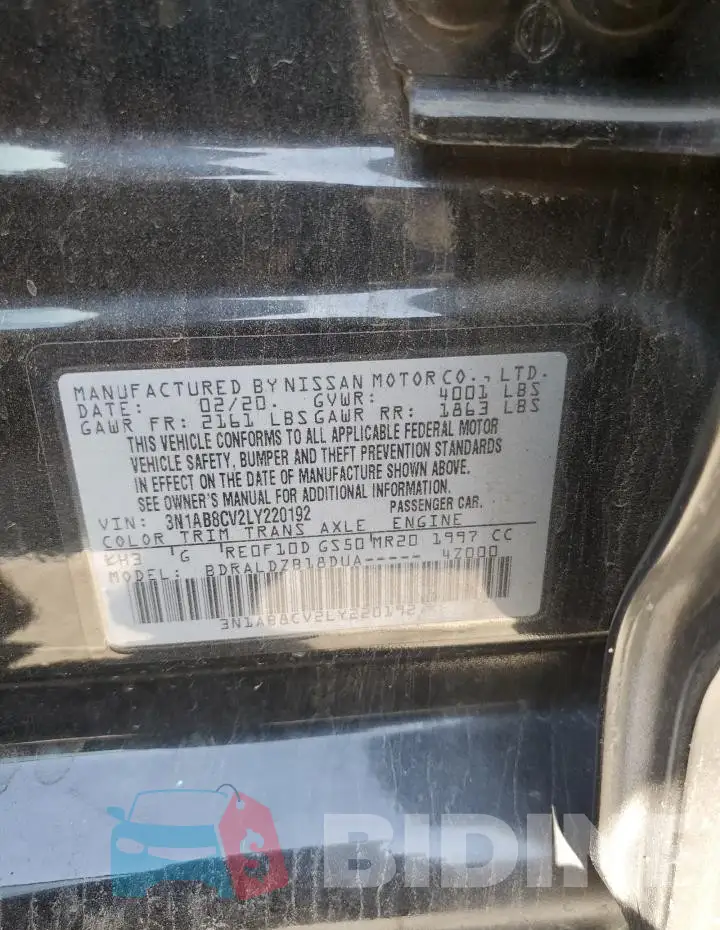 3N1AB8CV2LY220192 Photo# 12