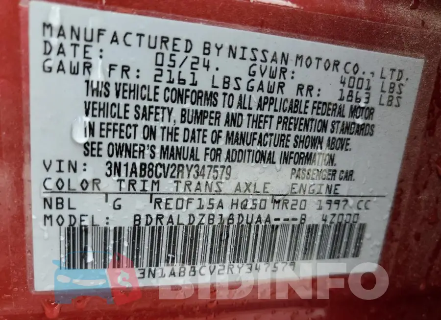 3N1AB8CV2RY347579 Photo# 12