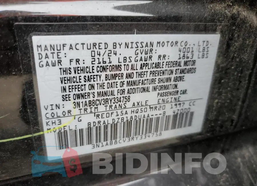 3N1AB8CV3RY334758 Photo# 12