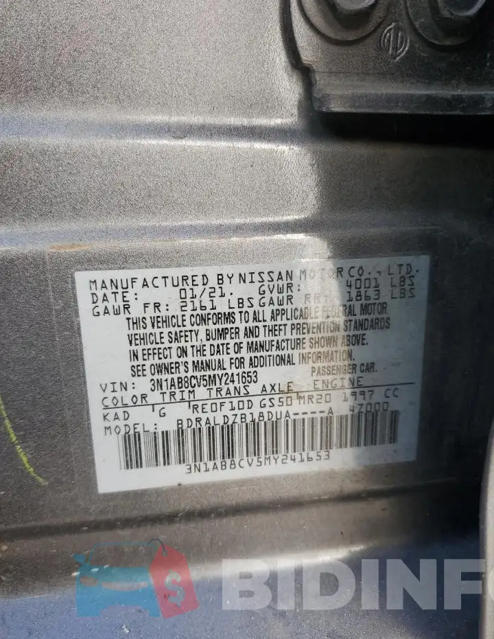 3N1AB8CV5MY241653 Photo# 13