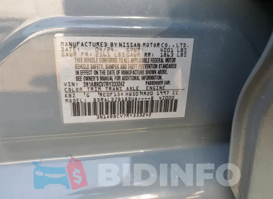 3N1AB8CV7RY333242 Photo# 12