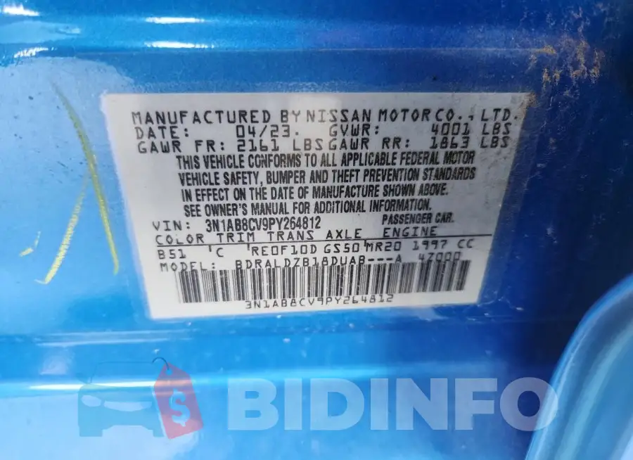 3N1AB8CV9PY264812 Photo# 12