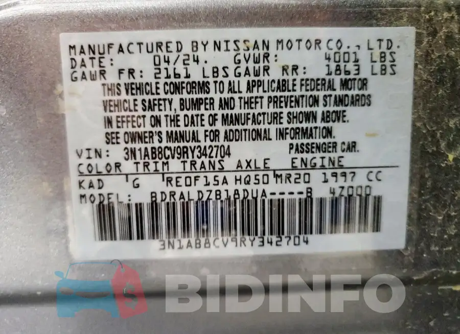 3N1AB8CV9RY342704 Photo# 12