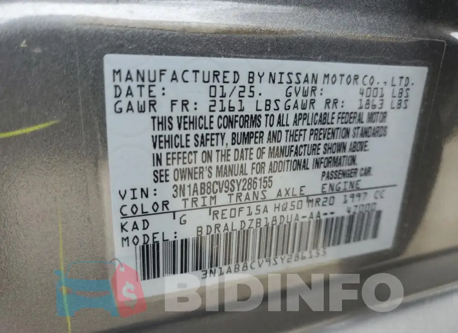 3N1AB8CV9SY286155 Photo# 12