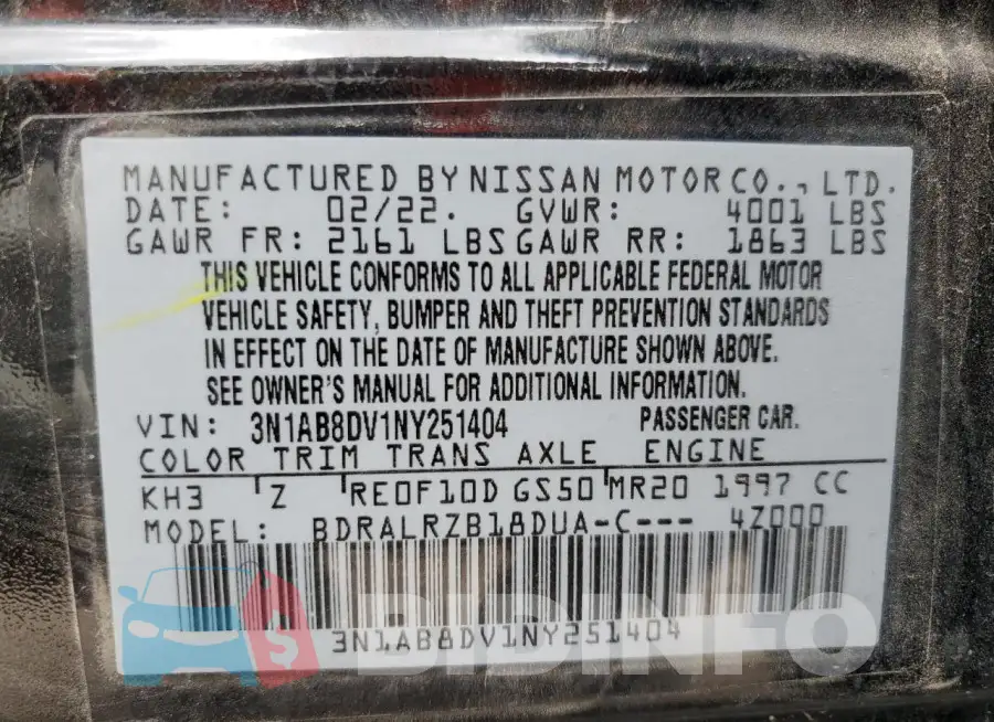3N1AB8DV1NY251404 Photo# 12
