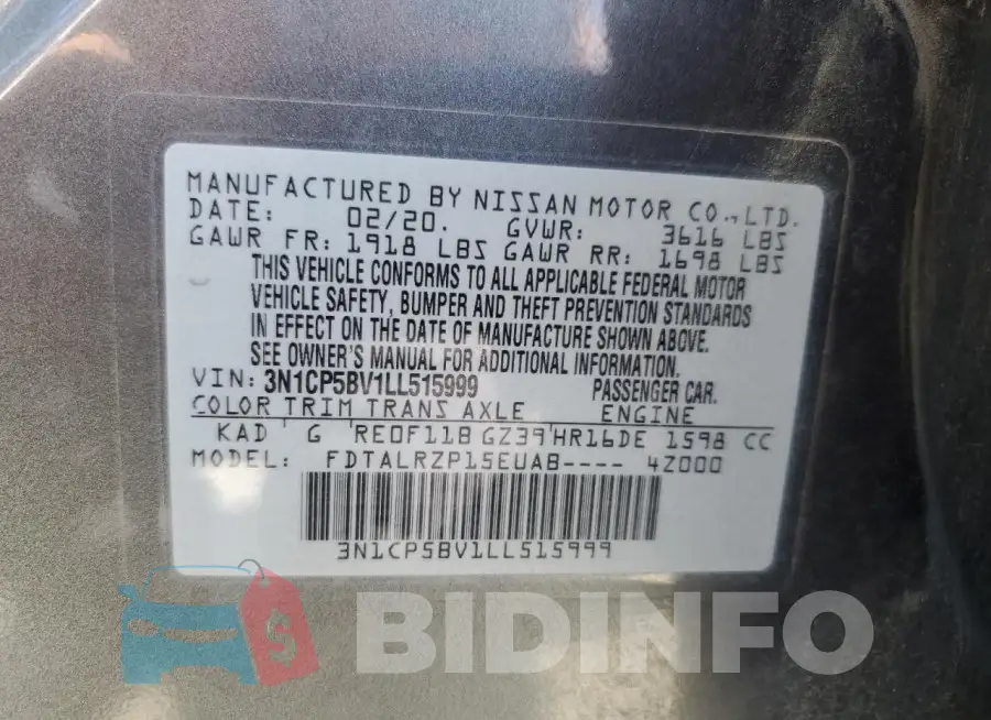 3N1CP5BV1LL515999 Photo# 13