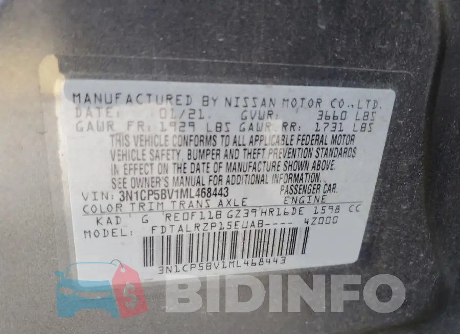 3N1CP5BV1ML468443 Photo# 12