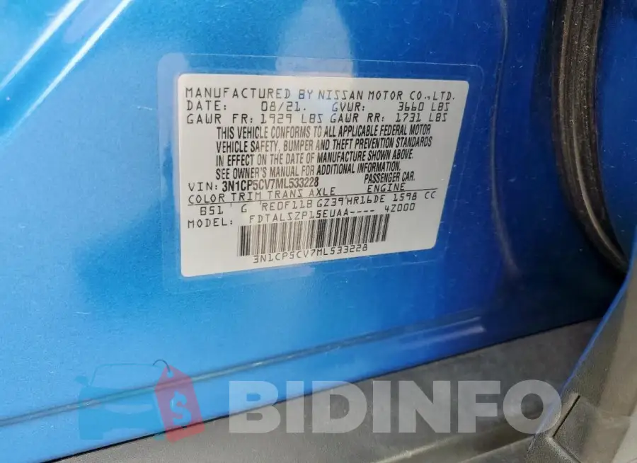 3N1CP5CV7ML533228 Photo# 13